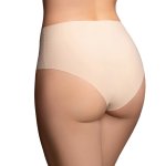 Bye Bra Invisible High Brief XL Nude & Black – bezszwowe majtki, wysoki stan, 2-pak
