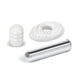 Le Wand Little Pleasures 6-Piece Collection – srebrny zestaw mini masażerów USB