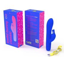 B Swish Bwild Classic Bunny Niebieski – silikonowy model z podwojnym silnikiem, 8 trybów
