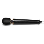 Le Wand Powerful Petite Plug-In Czarny – Przewodowy masażer kompaktowy, 10 prędkości, silikon medyczny