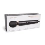 Le Wand Powerful Petite Plug-In Czarny – Przewodowy masażer kompaktowy, 10 prędkości, silikon medyczny