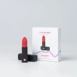Lovense Exomoon Mini – Wibrator szminka Bluetooth, wodoodporny IPX7, czarny