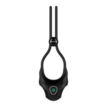 Nexus Forge czarny regulowany pierścień wibrujący silikonowy, 6 trybów, ładowanie USB