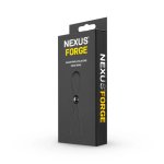 Nexus Forge regulowany pierścień silikonowy Lasso czarny, elastyczny system dopasowania