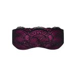 Obsessive Roseberry koronkowa maska na oczy magenta One Size, satynowe sznurowanie