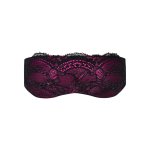 Obsessive Roseberry koronkowa maska na oczy magenta One Size, satynowe sznurowanie