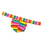 Svenjoyment Stringi męskie Rainbow One Size – elastyczny materiał, tęczowa kolorystyka