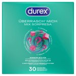 Durex Surprise Me zestaw 30 prezerwatyw, 4 warianty, mix powierzchni i aromatów