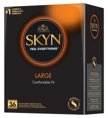 SKYN Large 36 szt. prezerwatywy nielateksowe Sensoprene, powiększony rozmiar, silikonowa powłoka