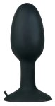 Backdoor Friend Large – silikonowy korek z dynamiczną kulą wewnętrzną, czarny, 12 cm