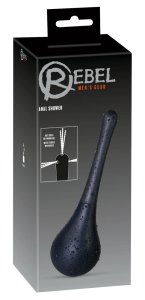 Rebel Irygator higieniczny czarny 200ml, wymienna końcówka silikonowa, ergonomiczny
