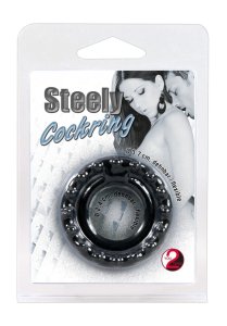 You2Toys Steely – silikonowy podwójny pierścień anatomiczny z prętem stabilizującym, czarny