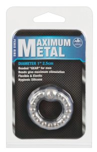 NMC Pierścień silikonowy z metalowymi kulkami, transparentny model elastyczny 2,5 cm