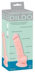 Medical Silicone Model 18 cm – anatomiczny silikonowy przyrząd z przyssawką, cielisty