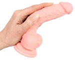 Medical Silicone Model 18 cm – anatomiczny silikonowy przyrząd z przyssawką, cielisty