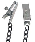 Fetish Collection Łańcuch metalowy z regulowanymi zaciskami – długość 30 cm