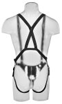 King Cock System uprzęży z regulacją i modelem 28 cm – czarny, wyjmowany element
