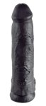 Pipedream King Cock czarny model z jądrami 30 cm – przyssawka, PVC, anatomiczny