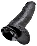 Pipedream King Cock czarny model z jądrami 30 cm – przyssawka, PVC, anatomiczny