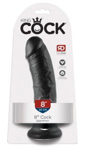 Pipedream King Cock Model 20 cm czarny z przyssawką – anatomiczny, PVC