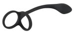 Black Velvets System 3w1 – silikonowy zestaw pierścieni anatomicznych z ergonomicznym aplikatorem, czarny