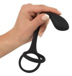 Black Velvets System 3w1 – silikonowy zestaw pierścieni anatomicznych z ergonomicznym aplikatorem, czarny