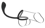 Black Velvets System 3w1 – silikonowy zestaw pierścieni anatomicznych z ergonomicznym aplikatorem, czarny