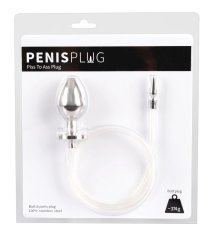 Mystim Plug & Play – zestaw intymny ze stali nierdzewnej i silikonową rurką, korek 7,8 cm, wymienna rurka
