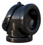 Fantasy C-Ringz Czarny elastyczny pierścień intymny z TPR 7 cm – system 2w1, dwuelementowy