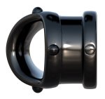 Fantasy C-Ringz Czarny elastyczny pierścień intymny z TPR 7 cm – system 2w1, dwuelementowy
