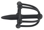 You2Toys Plug intymny z kulkami i klatką – silikonowy model czarny 5,7 cm, system kulkowy, medyczny silikon