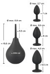 Black Velvets Zestaw 4w1 z systemem prysznicowym i 3 aplikatorami, czarny, różne rozmiary