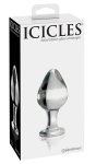 Pipedream Icicles szklany korek do masażu, hipoalergiczny, ręcznie wykonany, 9 cm