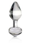 Pipedream Icicles Szklany Korek Model 603912337280, hipoalergiczny, ręcznie wykonany, 8 cm