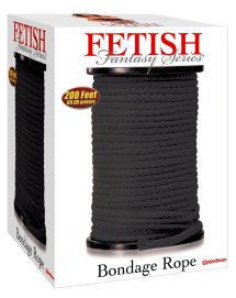 Fetish Fantasy Series lina do wiązania 60 m, czarna, pleciony poliamid, gładka powierzchnia