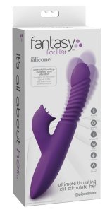 Fantasy For Her Rabbit – model z funkcją podgrzewania, system rotacyjny, 24 cm, fioletowy