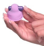 Fantasy For Her Zaciski wibracyjne ssące na sutki, silikonowe, fioletowe, 5,8 cm