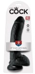 Pipedream King Cock 23 cm czarny – anatomiczny model z przyssawką, realistyczna tekstura