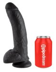 Pipedream King Cock 23 cm czarny – anatomiczny model z przyssawką, realistyczna tekstura