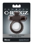 Fantasy C-Ringz silikonowy pierścień z wibrującym systemem Climax Bullet, wodoodporny, czarny