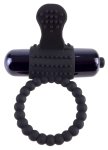 Fantasy C-Ringz silikonowy pierścień z wibrującym systemem Climax Bullet, wodoodporny, czarny