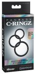 Fantasy C-Ringz zestaw 3 silikonowych pierścieni elastycznych, różne rozmiary, czarny