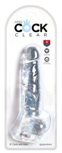 Pipedream King Cock Clear 20 cm – transparentny model anatomiczny z przyssawką, TPE