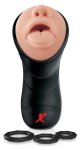 Pipedream PDX Elite Deep Throat Machine intymna z wibracją, 24,5 cm, TPE/ABS, pierścienie