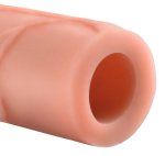 Fantasy X-Tensions model wydłużający cielisty +2,5 cm TPE z teksturą i regulacją
