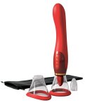 Fantasy For Her 3w1 wibrujący model z funkcją ssącą fioletowy z przyssawką i torbą