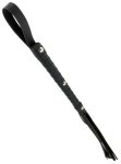 Fetish SoftLine czarny bicz z paskiem na rękę 65 cm miękki materiał i anatomiczna konstrukcja