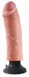 King Cock model 20 cm jasny wibrator z przyssawką anatomiczny elastyczny PVC