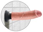 King Cock model 20 cm jasny wibrator z przyssawką anatomiczny elastyczny PVC