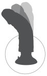 King Cock model 20 cm jasny wibrator z przyssawką anatomiczny elastyczny PVC